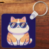 Cool Cat Keychain – Pocket-Sized Personality with Schlüsselanhänger (Rückseite)