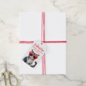 Cool Cat Kitten Kids Valentinstag Geschenkanhänger (Mit Garn)