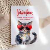 Cool Cat Kitten Kids Valentinstag Mitteilungskarte