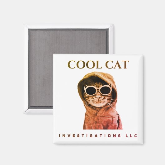 Cool Cat magnet - stained sunset (Vorderseite/Rückseite)