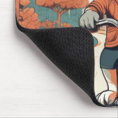 Cool Cat Modern Art Mouse Pad Mousepad (Ecke)