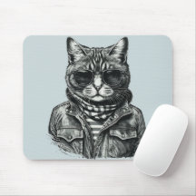 Cool Cat Mouse Pad
