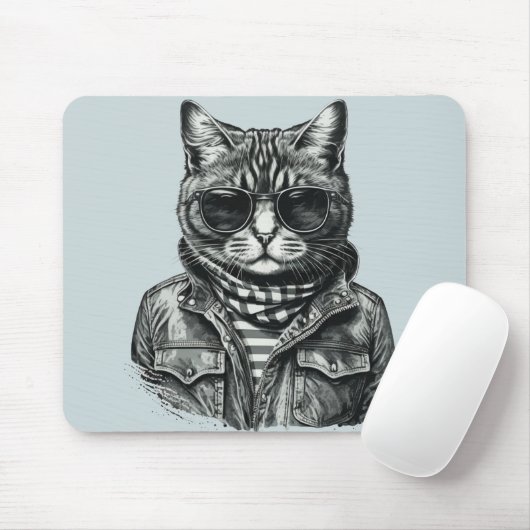 Cool Cat Mouse Pad Mousepad (Mit Mouse)
