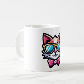 Cool Cat Mug – Quirky Cartoon Coffee Cup Kaffeetasse (Vorderseite Links)