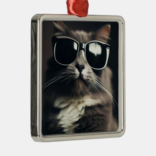 Cool Cat Ornament Aus Metall (Rechts)