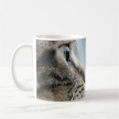 Cool Cat Profile Close-Up Photo Personalised Kaffeetasse (Links)