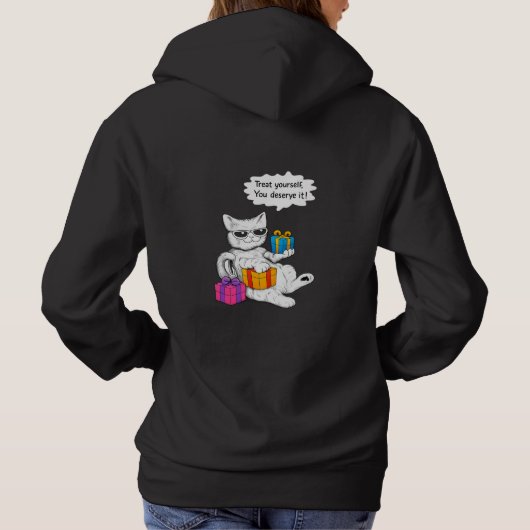 Cool Cat Self-Care Vibes Hoodie (Rückseite)