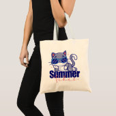 Cool Cat Summer Vibes Tragetasche (Vorderseite (Produkt))