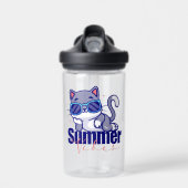 Cool Cat Summer Vibes Trinkflasche (Vorne)
