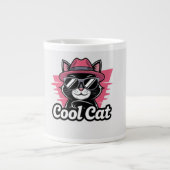 Cool Cat Swagger Jumbo-Tasse (Vorderseite)