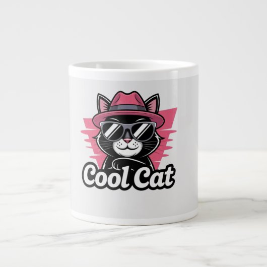 Cool Cat Swagger Jumbo-Tasse (Vorderseite)