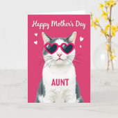 Cool Cat Sweet Mothers Karte (Gelbe Blume)