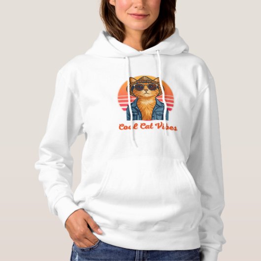 Cool Cat Vibes 🌴 😎 Hoodie (Vorderseite)