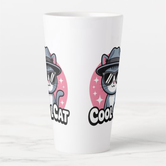 Cool Cat Vibes Milchtasse (Vorderseite)