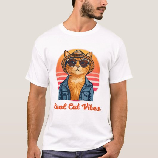 Cool Cat Vibes 🌴 😎 T-Shirt (Vorderseite)