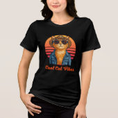 Cool Cat Vibes 🌴 😎 Tri-Blend Shirt (Vorderseite)