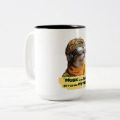 Cool Cat Vibes Zweifarbige Tasse (Vorderseite Links)