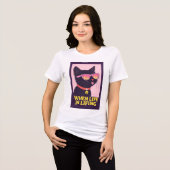 Cool Cat “When Life Is Lifting” T-Shirt Tri-Blend Shirt (Vorderseite voll)