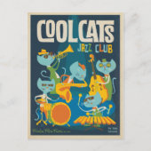 Cool Cats Jazz Postkarte (Vorderseite)