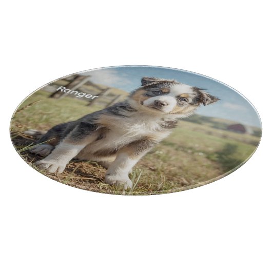 Cool Cattle Dog Peronalized Glass Schneidebrett (Ecke)
