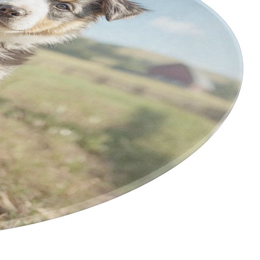 Cool Cattle Dog Peronalized Glass Schneidebrett (Ecke)