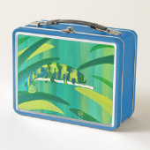 Cool Chameleon Art on Metal Lunch Boxes Metall Brotdose (Vorderseite)