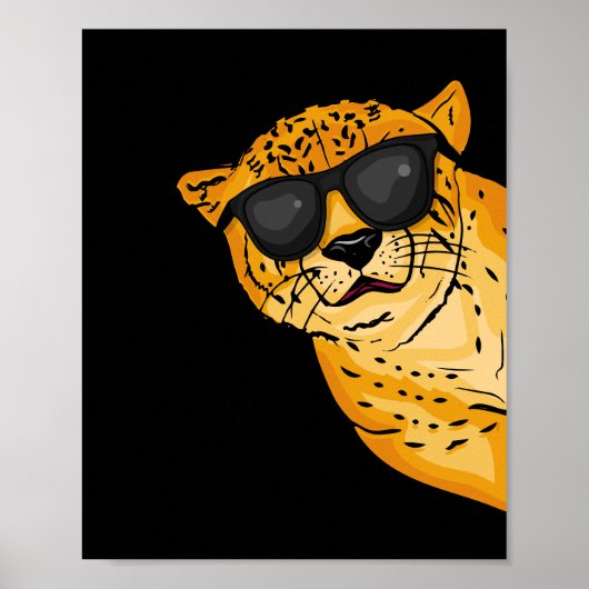 Cool Cheetah Lover Geschenk Kinder Sunglas Cheetah Poster (Vorne)