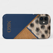 Cool Cheetah Mit Monogramm Case-Mate iPhone Hülle (Rückseite (Horizontal))