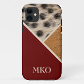 Cool Cheetah Mit Monogramm Case-Mate iPhone Hülle (Rückseite)