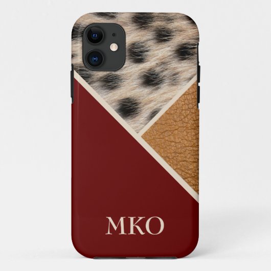 Cool Cheetah Mit Monogramm Case-Mate iPhone Hülle (Rückseite)