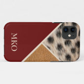 Cool Cheetah Mit Monogramm Case-Mate iPhone Hülle (Rückseite (Horizontal))