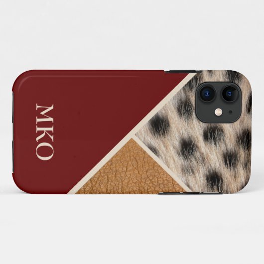 Cool Cheetah Mit Monogramm Case-Mate iPhone Hülle (Rückseite (Horizontal))