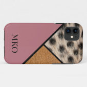 Cool Cheetah Mit Monogramm Case-Mate iPhone Hülle (Rückseite (Horizontal))