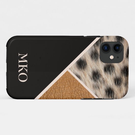 Cool Cheetah Mit Monogramm Case-Mate iPhone Hülle (Rückseite (Horizontal))