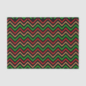 Cool Chevron Pattern on Black Seidenpapier (Vorderseite)