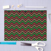 Cool Chevron Pattern on Black Seidenpapier (Handwerk)