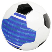 Cool Chic Blue Geometric Stripes Fußball (Dreiviertel)