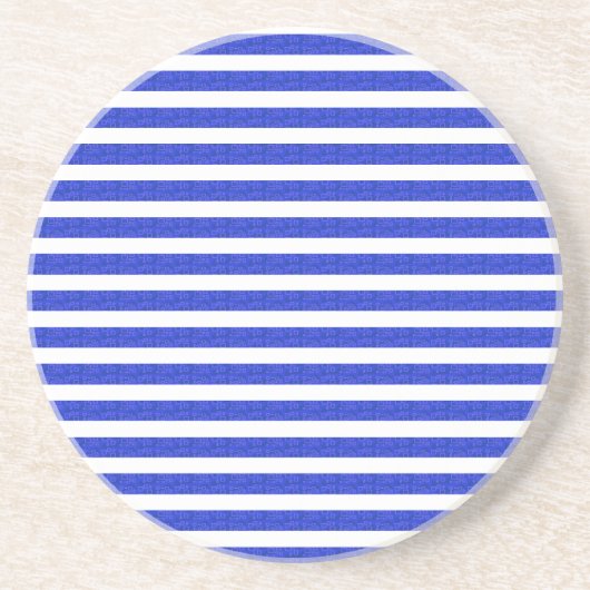 Cool Chic Blue Geometric Stripes Getränkeuntersetzer (Vorne)