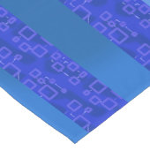 Cool Chic Blue Geometric Stripes Table Runner Kurzer Tischläufer (Ecke)