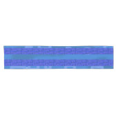 Cool Chic Blue Geometric Stripes Table Runner Kurzer Tischläufer (Horizontal)