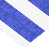 Cool Chic Blue Geometric Stripes Tablecloth Tischdecke (Schrägansicht)