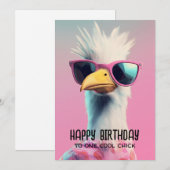 Cool Chic: Der sanfte Adler mit Stil Einladung (Vorne/Hinten)