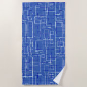 Cool Chic Sky Blue Beach Handtuch (Vorderseite)