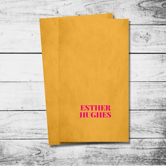 Cool Chic Texture Yellow Pink Berater Visitenkarte