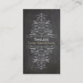Cool Chic Vintag Rustic Black Chalkboard Visitenkarte (Vorderseite)