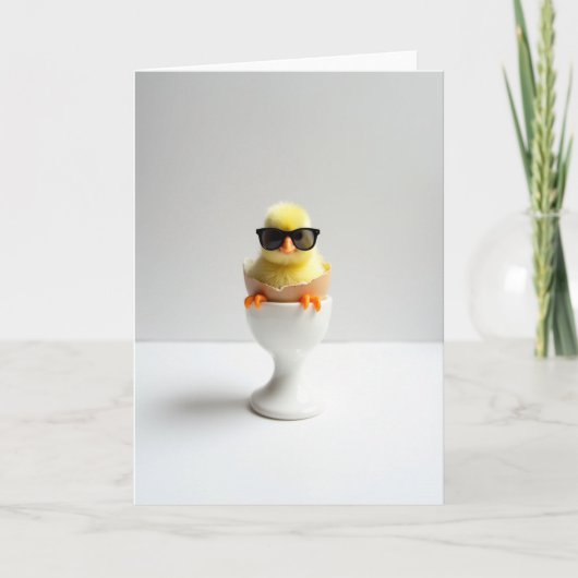 Cool Chick In Shades Photo Card Karte (Vorderseite)