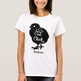 Cool Chick Personalize Name Girly Baby Chicken T-Shirt