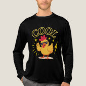 Cool Chick – Retro Funny Chicken T-Shirt Tri-Blend Shirt (Vorderseite)