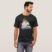 Cool Chicken DJ Funny Party Animal Music Mixer T-Shirt (Vorne ganz)
