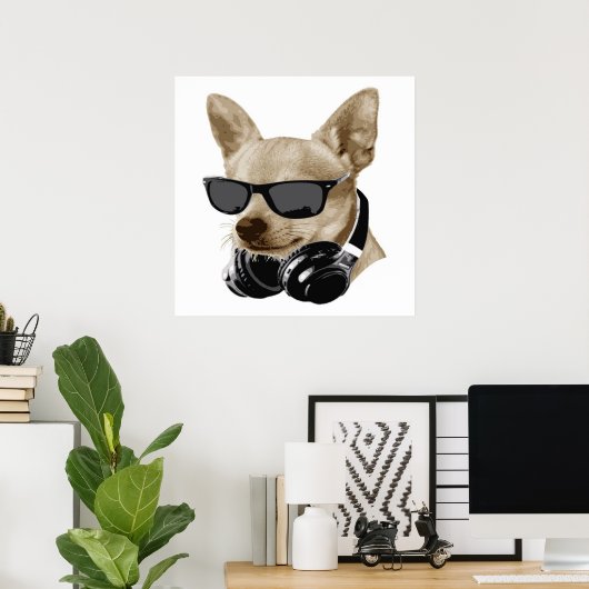 Cool Chihuahua | Chihuahua mit Brillen Poster (Heimbüro)